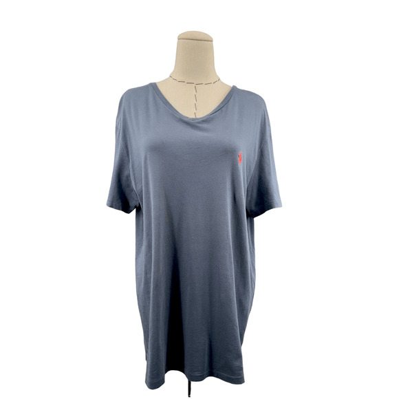 Polo Ralph Lauren V‎ Neck T Shirt Short Sleeve Embroidered Logo Medium - Picture 1 of 11